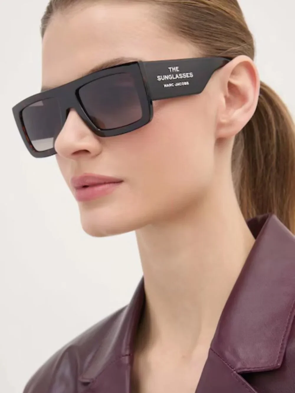 Marc Jacobs MARC 775/S 0SZJ HA Rectangle Sunglasses - White / Brown